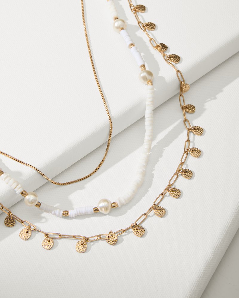 Indigo Bay Heishi & Pearl Layered Long Necklace - Tommy Bahama Women