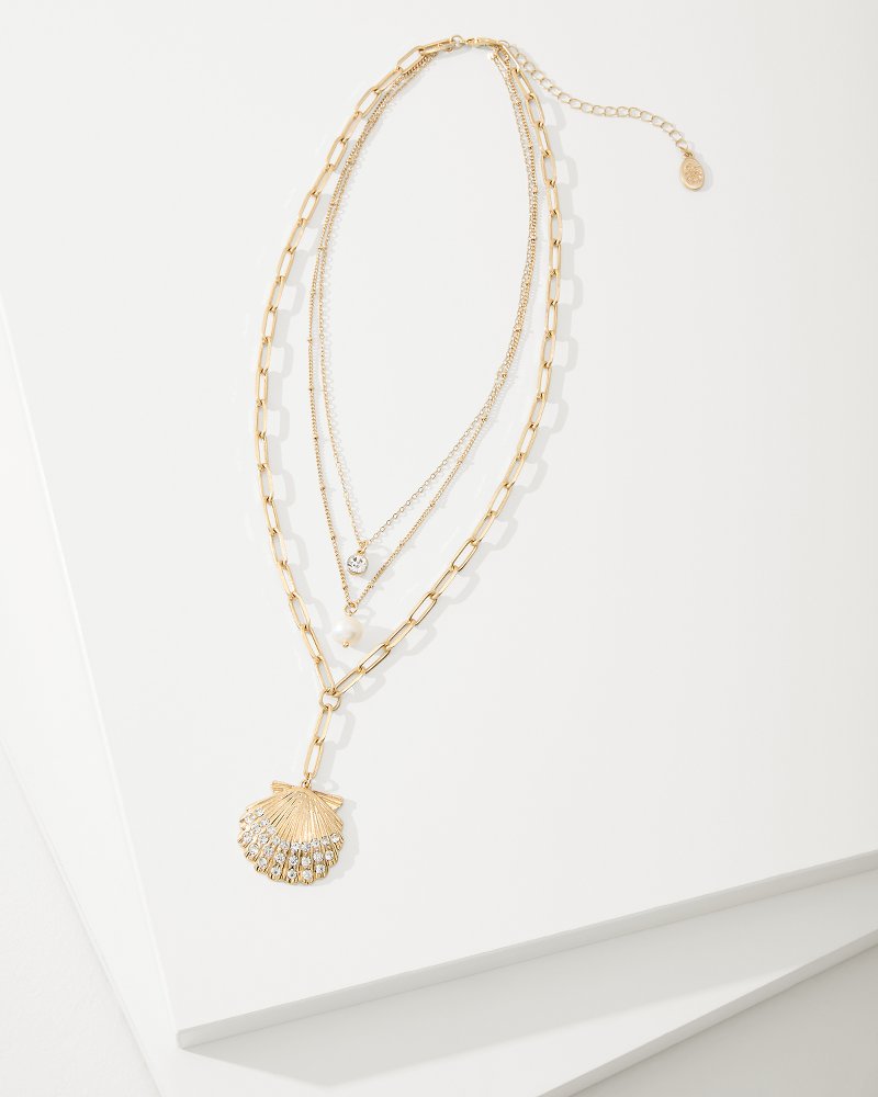 Sanibel Island Layered Shell Pendant Necklace - Tommy Bahama Women