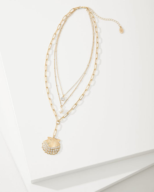 Sanibel Island Layered Shell Pendant Necklace - Tommy Bahama Women