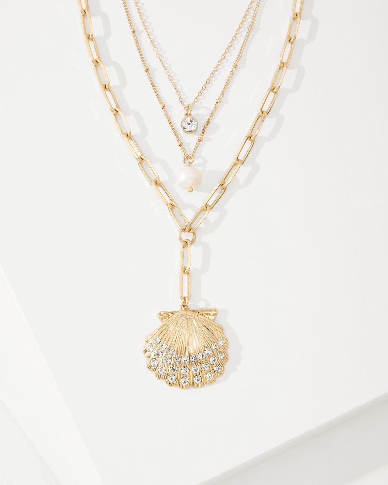 Sanibel Island Layered Shell Pendant Necklace - Tommy Bahama Women