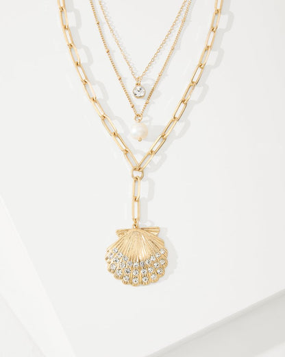 Sanibel Island Layered Shell Pendant Necklace - Tommy Bahama Women