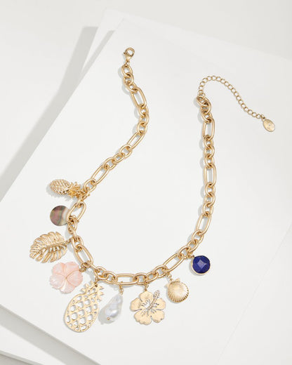 Tropical Blooms Statement Charm Necklace - Tommy Bahama Women