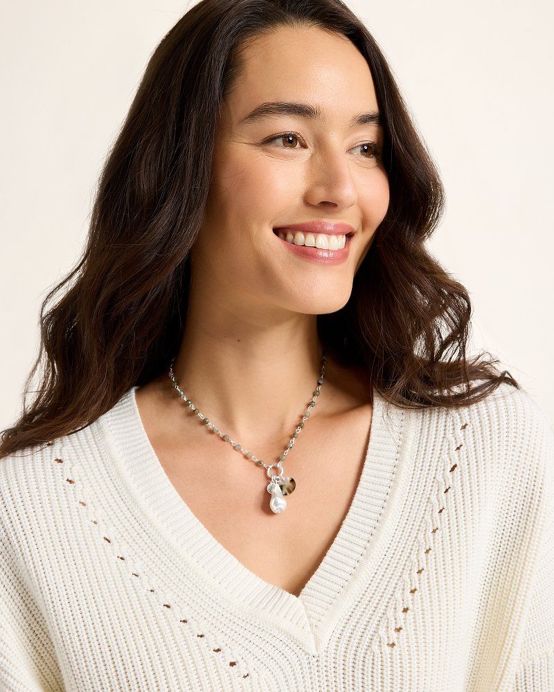 Marco Island Shell and Mother of Pearl Pendant Necklace - Tommy Bahama Women