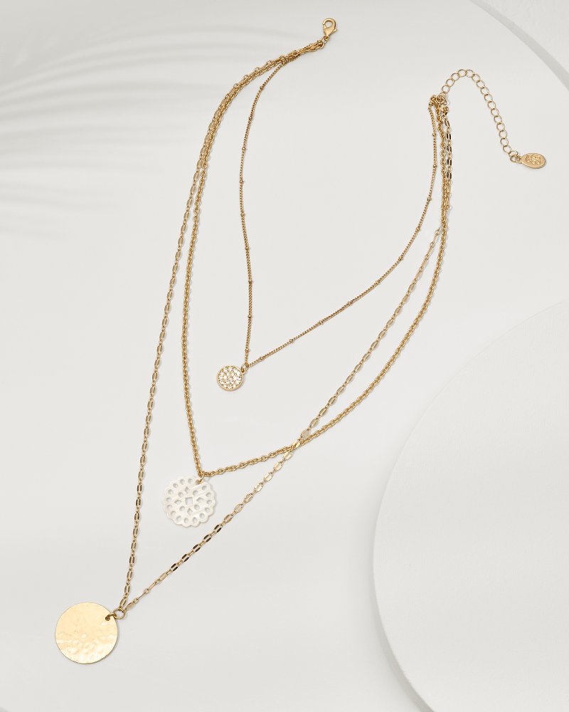 Madeira Mother of Pearl Flower Multi-Row Necklace - Tommy Bahama Women