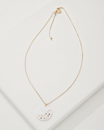 Tidal Treasure Mother of Pearl Disc Pendant Necklace - Tommy Bahama Women