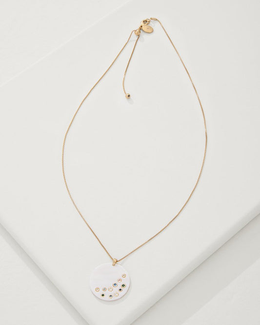Tidal Treasure Mother of Pearl Disc Pendant Necklace - Tommy Bahama Women