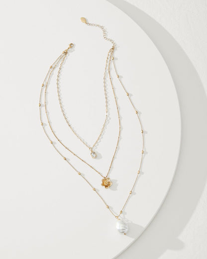 Tidal Treasure Floral Charm Layered Necklace - Tommy Bahama Women