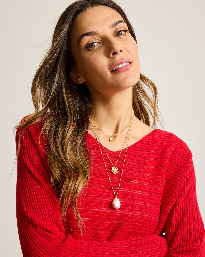 Tidal Treasure Floral Charm Layered Necklace - Tommy Bahama Women
