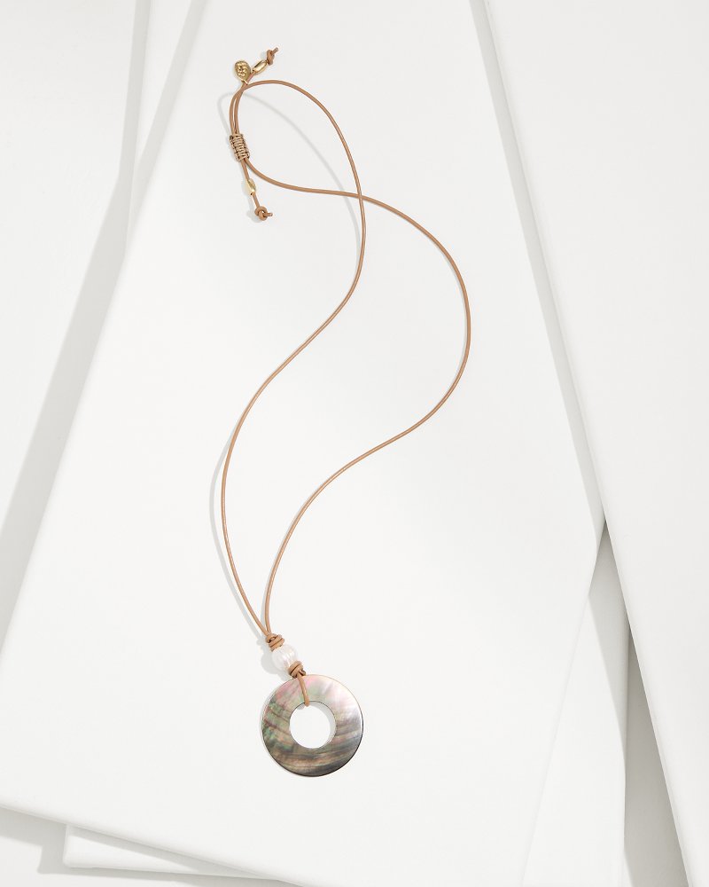 Indigo Shore Grey Shell Pendant Necklace - Tommy Bahama Women