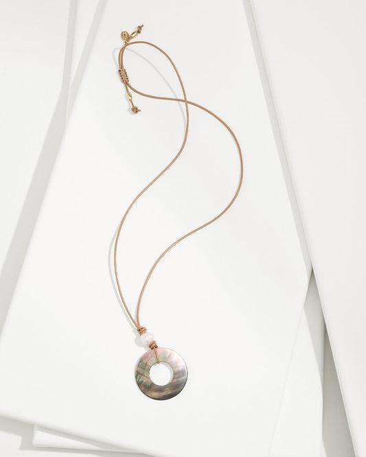 Indigo Shore Grey Shell Pendant Necklace - Tommy Bahama Women