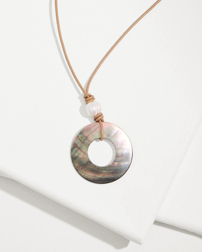 Indigo Shore Grey Shell Pendant Necklace - Tommy Bahama Women