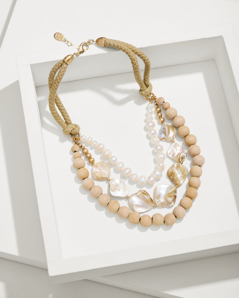 Indigo Shore Mother of Pearl Shell Statement Necklace - Tommy Bahama Women
