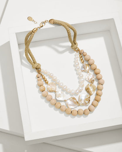 Indigo Shore Mother of Pearl Shell Statement Necklace - Tommy Bahama Women