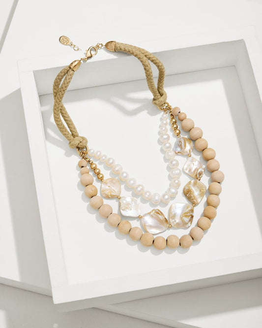 Indigo Shore Mother of Pearl Shell Statement Necklace - Tommy Bahama Women