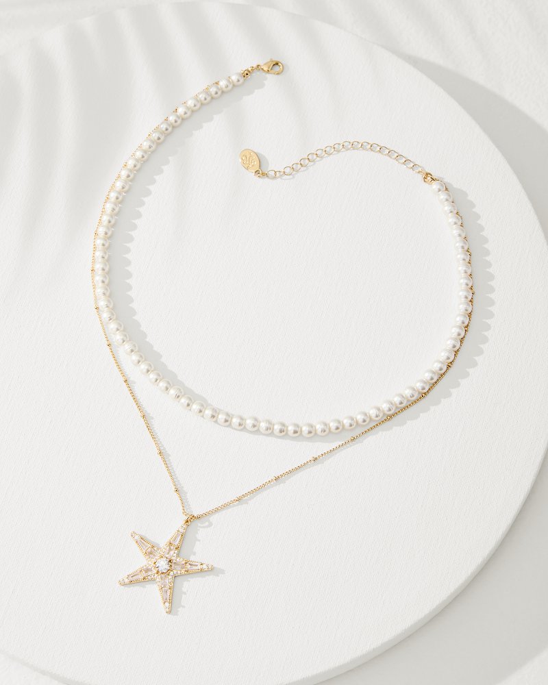 Moments in Paradise Star Layered Pearl Necklace - Tommy Bahama Women