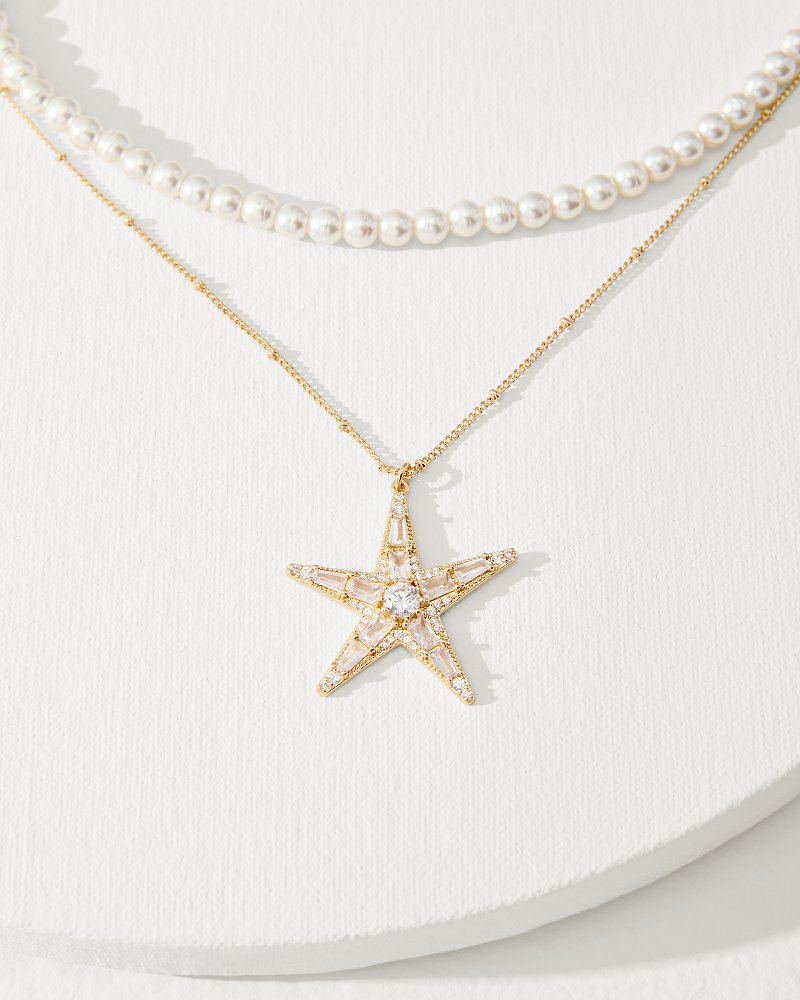 Moments in Paradise Star Layered Pearl Necklace - Tommy Bahama Women