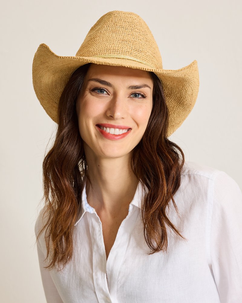 Raffia Crochet Cowboy Hat - Tommy Bahama Women