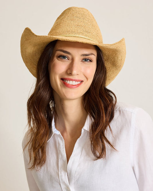 Raffia Crochet Cowboy Hat - Tommy Bahama Women