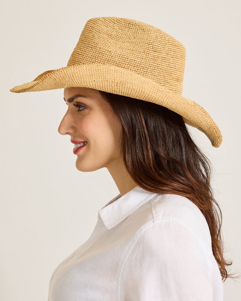 Raffia Crochet Cowboy Hat - Tommy Bahama Women