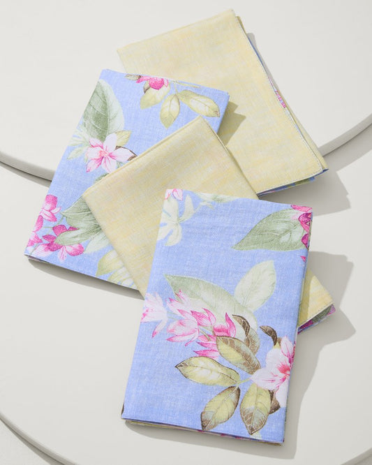 Ray Upcycled Reversible Linen Dinner Napkins - Set of 4 - Tommy Bahama Beach & Home