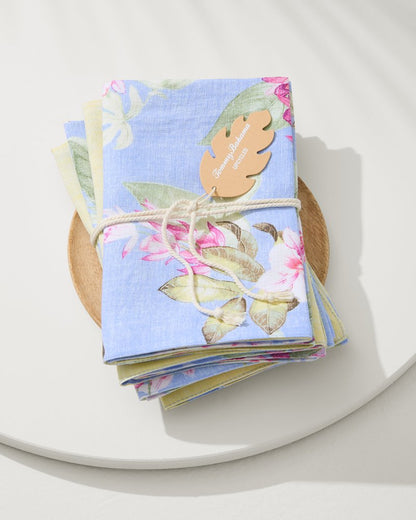 Ray Upcycled Reversible Linen Dinner Napkins - Set of 4 - Tommy Bahama Beach & Home