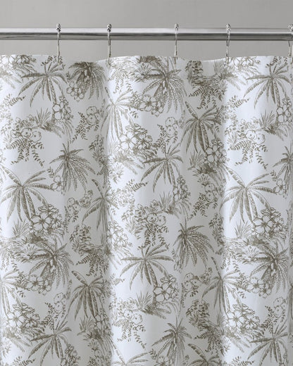 Pen and Ink Bahama Brown Palm Shower Curtain - Tommy Bahama Beach & Home