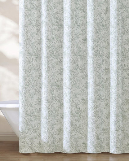 Pen and Ink Spring Green Palm Shower Curtain - Tommy Bahama Beach & Home