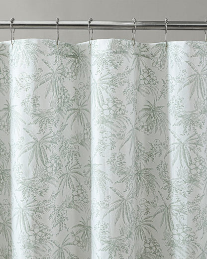 Pen and Ink Spring Green Palm Shower Curtain - Tommy Bahama Beach & Home