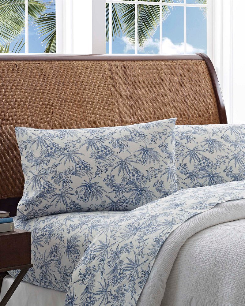 Pen & Ink Palm Sheet Set, King - Tommy Bahama Beach & Home