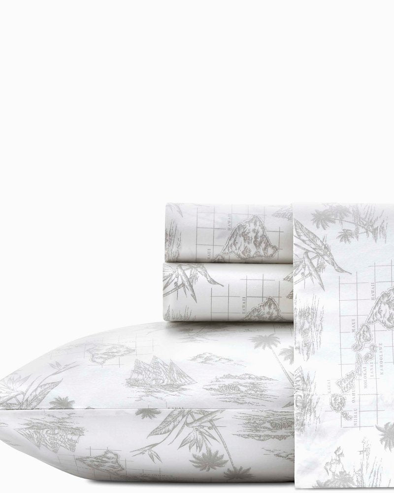 Vintage Map Sheet Set, King - Tommy Bahama Beach & Home