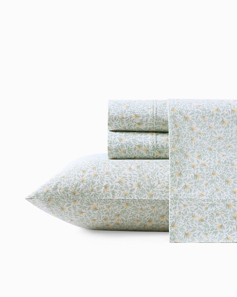 Crane Flower 4-Piece King Sheet Set - Tommy Bahama Beach & Home