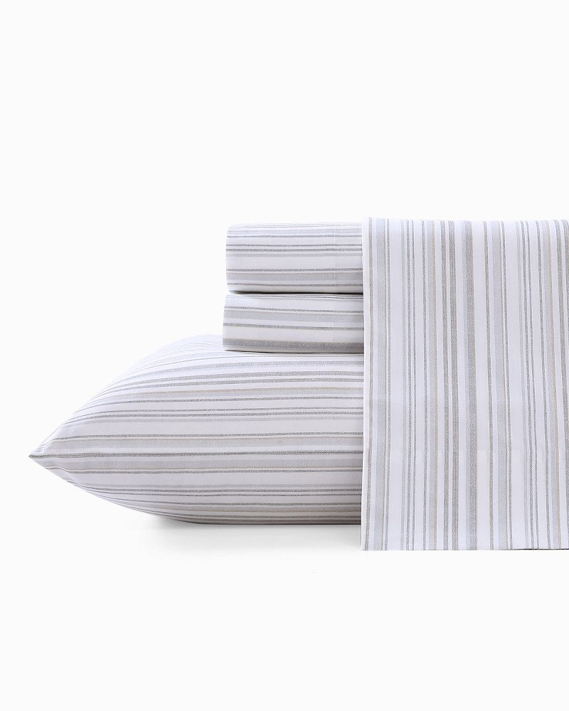 Kahanu Stripe 4-Piece King Sheet Set - Tommy Bahama Beach & Home