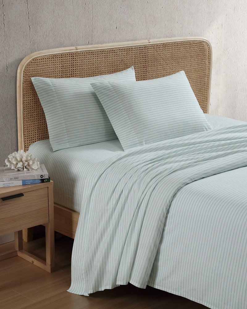 Cool Beach Stripe 4-Piece Queen Sheet Set - Tommy Bahama Beach & Home