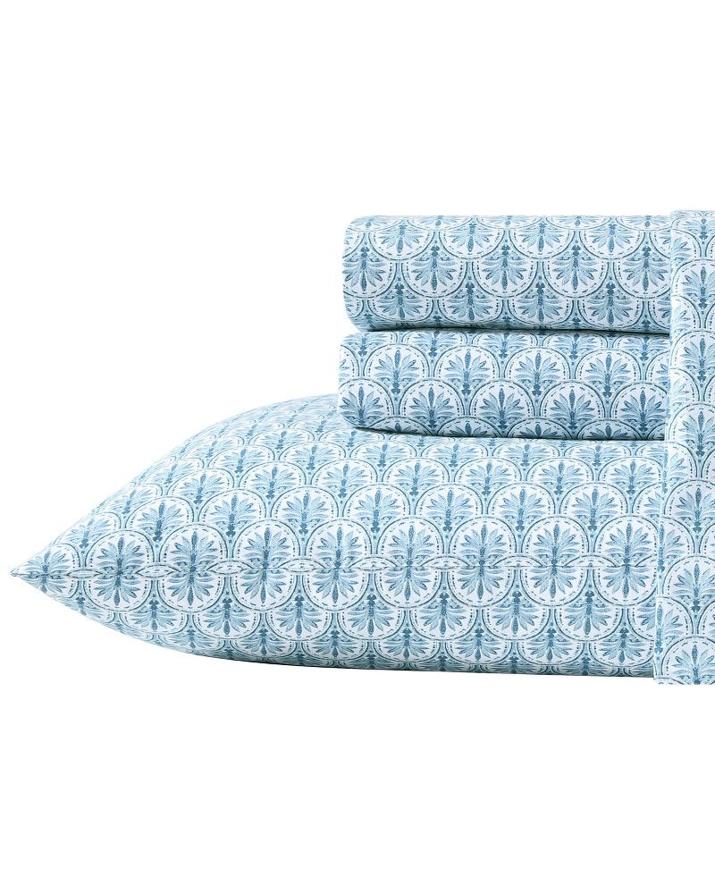 Coastal Batik Blue 4-Piece Queen Sheet Set - Tommy Bahama Beach & Home