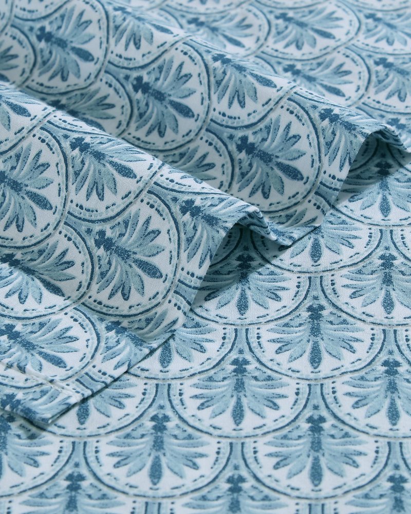 Coastal Batik Blue 4-Piece King Sheet Set - Tommy Bahama Beach & Home