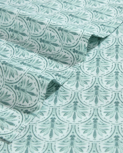 Coastal Batik Green 4-Piece Queen Sheet Set - Tommy Bahama Beach & Home