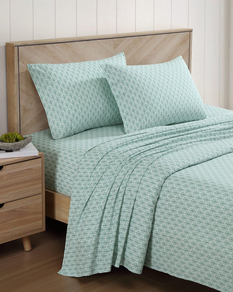 Coastal Batik Green 4-Piece King Sheet Set - Tommy Bahama Beach & Home