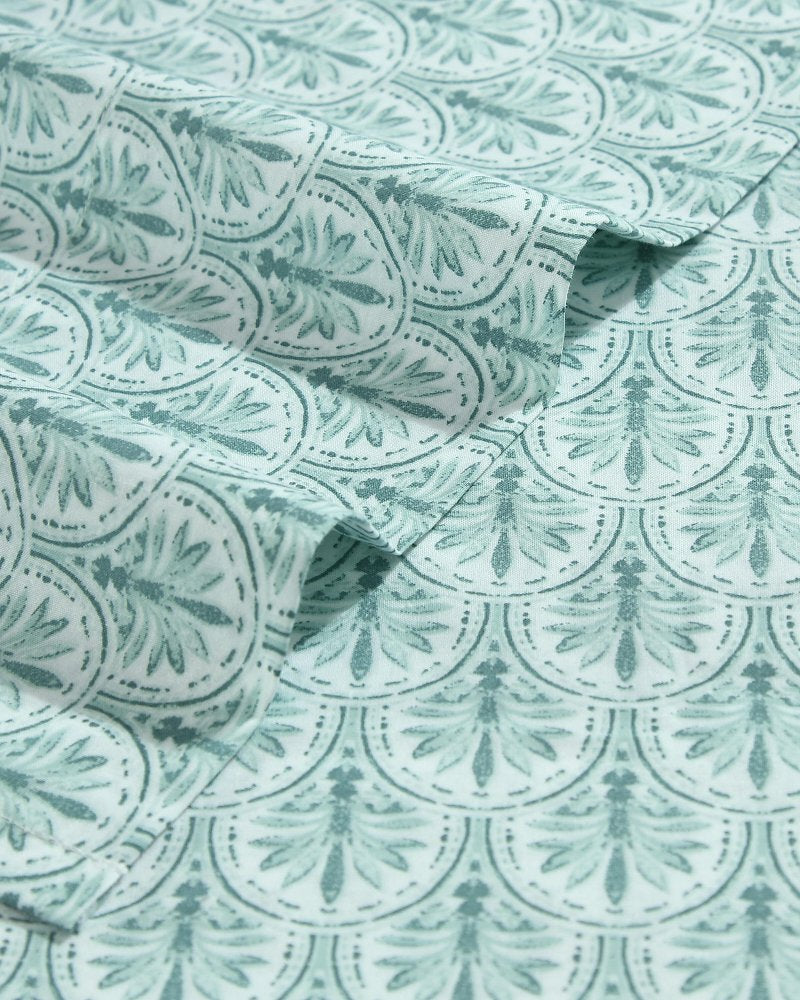 Coastal Batik Green 4-Piece King Sheet Set - Tommy Bahama Beach & Home