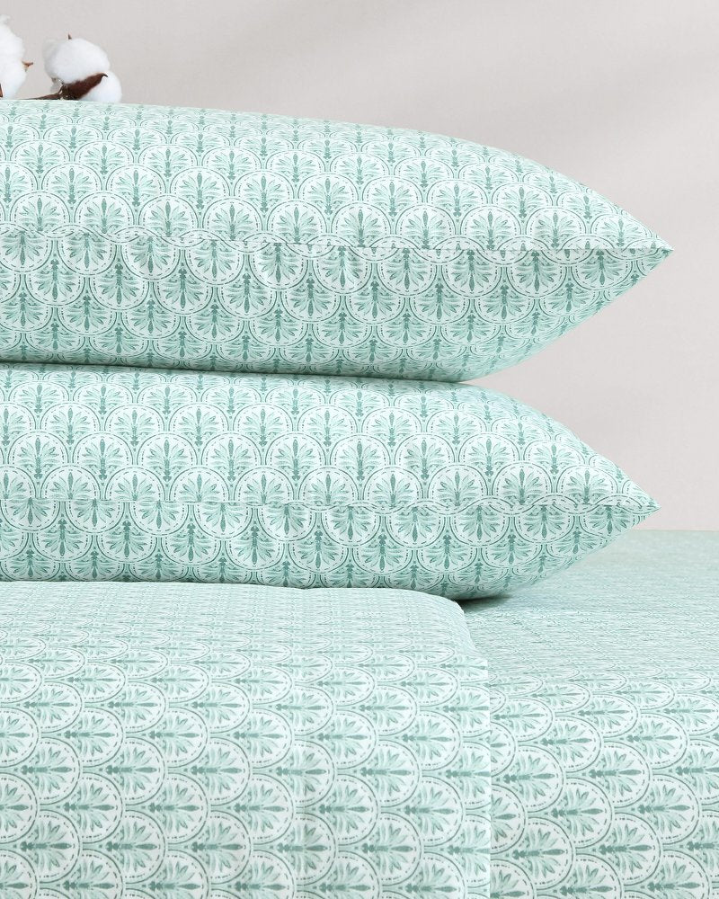Coastal Batik Green 4-Piece King Sheet Set - Tommy Bahama Beach & Home