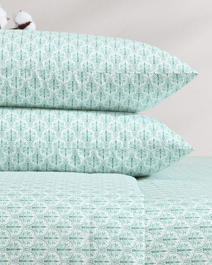 Coastal Batik Green 4-Piece King Sheet Set - Tommy Bahama Beach & Home