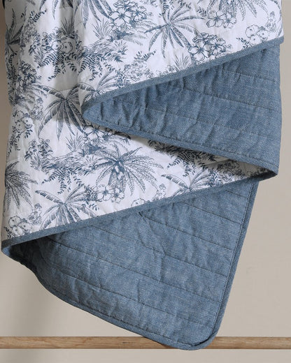 Pen and Ink Palm Reversible 2-Piece Twin Quilt Set - Tommy Bahama Beach & Home