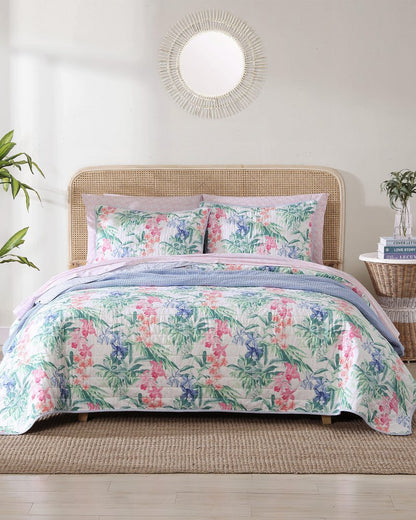 Island Orchid Reversible 3-Piece King Quilt Set - Tommy Bahama Beach & Home