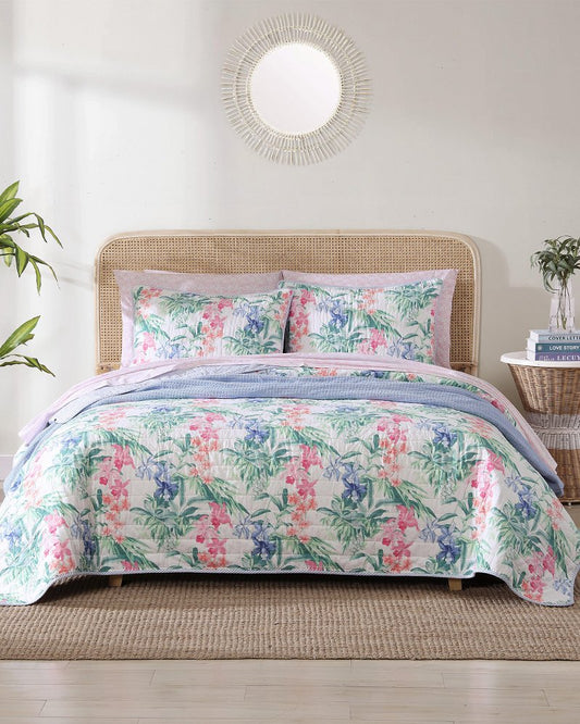 Island Orchid Reversible 3-Piece King Quilt Set - Tommy Bahama Beach & Home