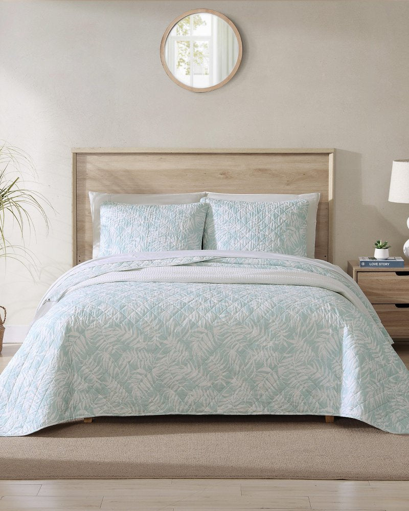Art of Palms Reversible 3-Piece King Quilt Set - Tommy Bahama Beach & Home
