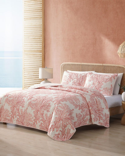 Coral Garden Reversible 2-Piece Twin Quilt Set - Tommy Bahama Beach & Home