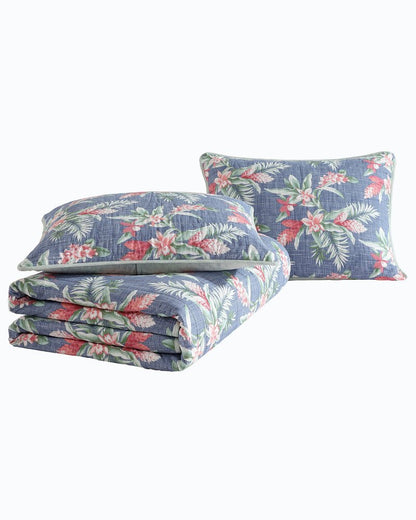Floral Enchantment Reversible 3-Piece Full/Queen Quilt Set - Tommy Bahama Beach & Home