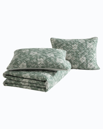 Hibiscus Jungle Reversible 3-Piece King Quilt Set - Tommy Bahama Beach & Home