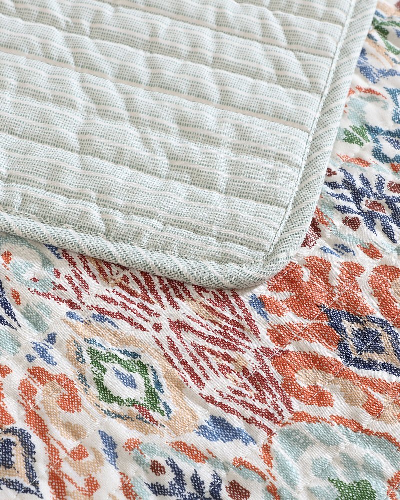 Ikat Tropics Reversible 3-Piece Full/Queen Quilt Set - Tommy Bahama Beach & Home