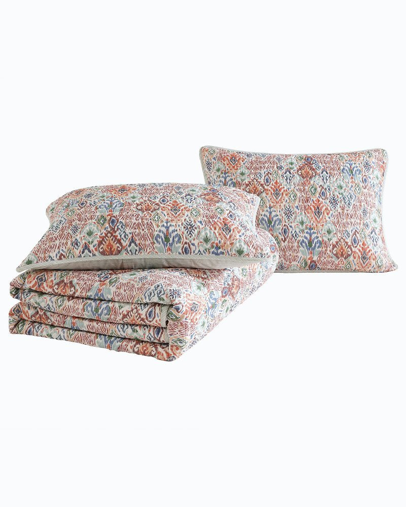 Ikat Tropics Reversible 3-Piece King Quilt Set - Tommy Bahama Beach & Home