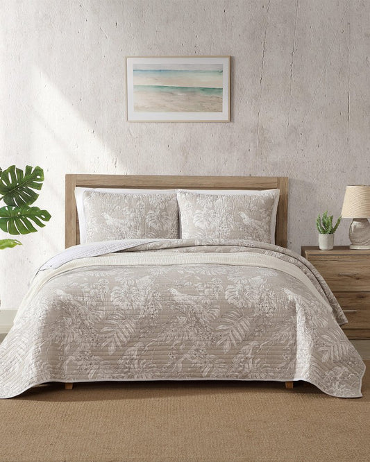 Jungle Toile Reversible 3-Piece Full/Queen Quilt Set - Tommy Bahama Beach & Home